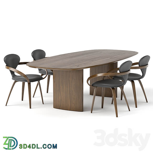 group with rectangular table apriori ST4 260х120 Table Chair 3D Models 3DSKY