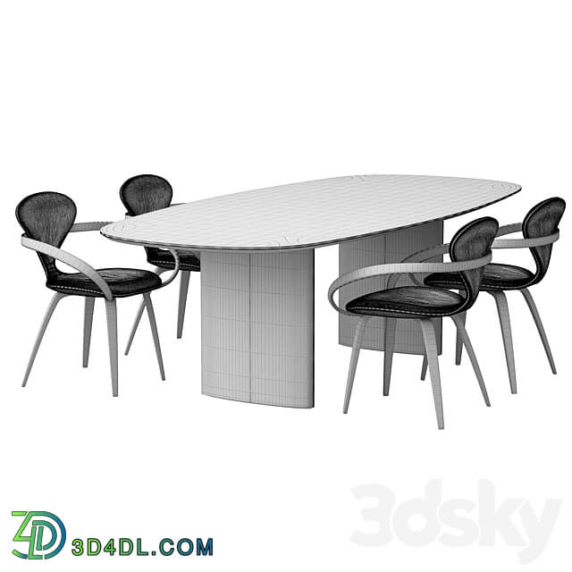 group with rectangular table apriori ST4 260х120 Table Chair 3D Models 3DSKY