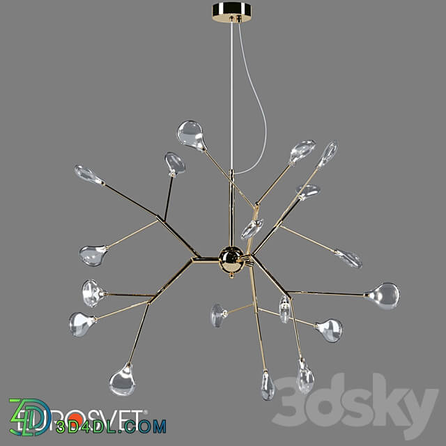 OM Pendant chandelier with glass shades Bogate 39 s 564 Lamella Pendant light 3D Models 3DSKY