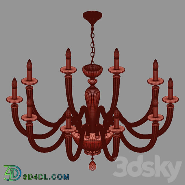 OM Hanging crystal chandelier Bogates 338 10 Strotskis Smart 318 10 Olenna Pendant light 3D Models 3DSKY