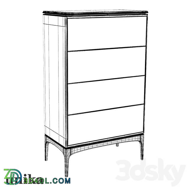 High chest of drawers Tynd 4 drawers Sideboard Chest of drawer 3D Models 3DSKY