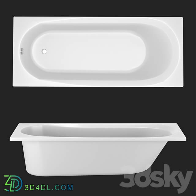 Acrylic bathtub TONI ARTI Calitri 170x70 3D Models 3DSKY