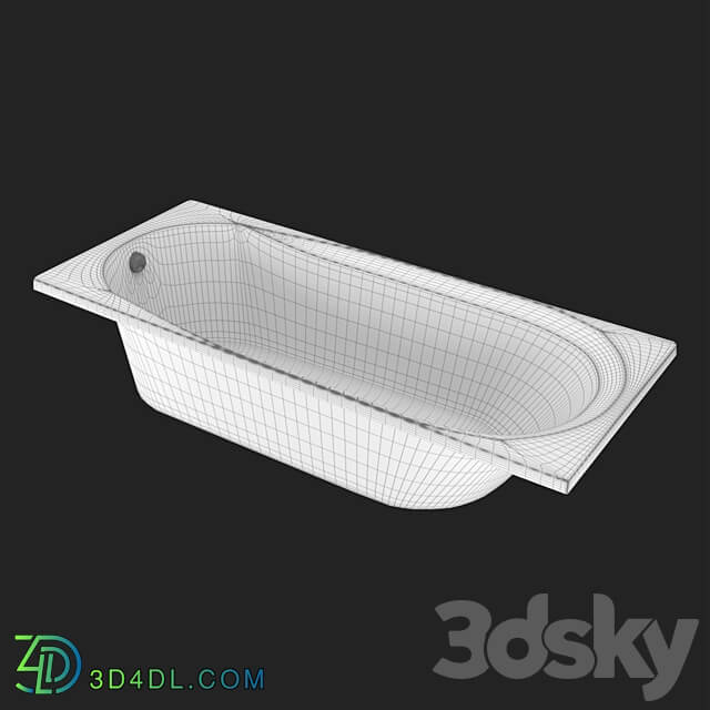 Acrylic bathtub TONI ARTI Calitri 170x70 3D Models 3DSKY