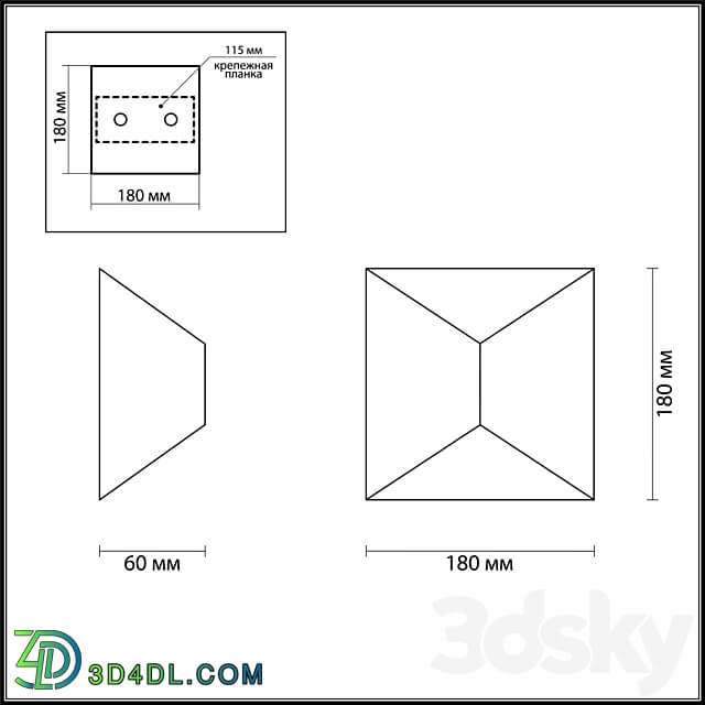 Wall lamp ODEON LIGHT 3907 10WL 3908 10WL 3909 10WL TIBRO 3D Models 3DSKY