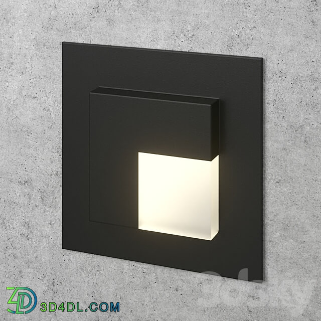 LED square wall recessed luminaire Integrator IT 738 3D Models 3DSKY