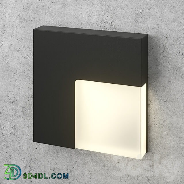 Integrator IT 755 LED square recessed luminaire for staircase lighting 3D Models 3DSKY