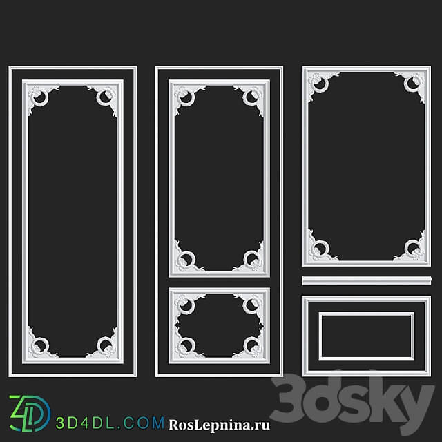 Set of frames ANTIQUA by RosLepnina 3D Models 3DSKY