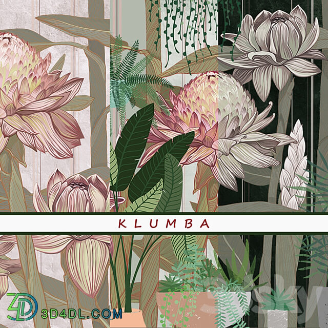 Designer wallpaper KLUMBA pack 2 3D Models 3DSKY