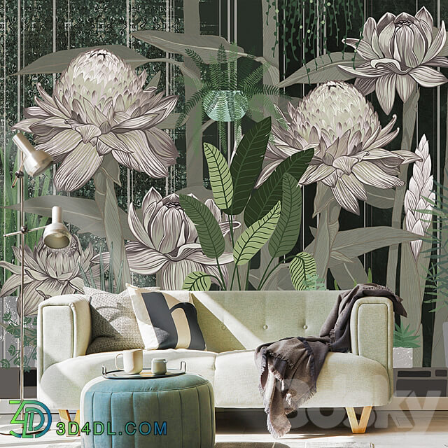 Designer wallpaper KLUMBA pack 2 3D Models 3DSKY