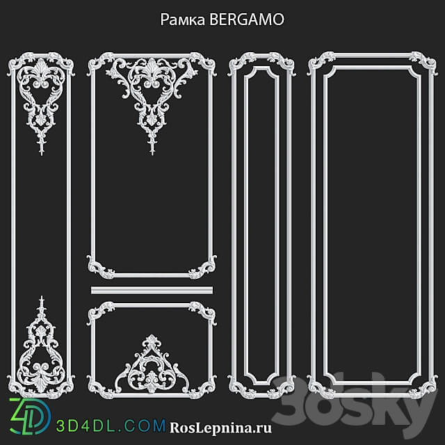 BERGAMO frame set by RosLepnina 3D Models 3DSKY