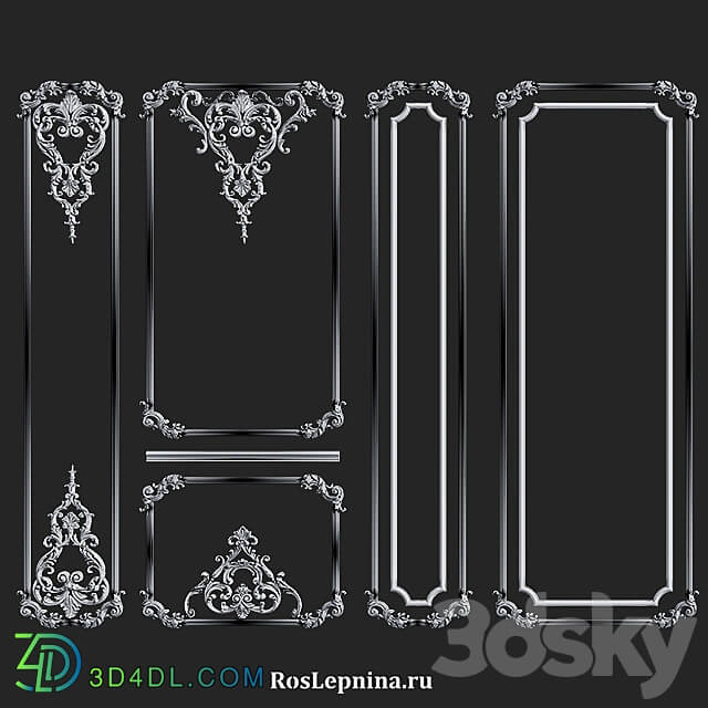 BERGAMO frame set by RosLepnina 3D Models 3DSKY