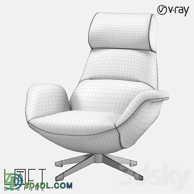 Armchair LoftDesigne 2103 v2 model 3D Models 3DSKY