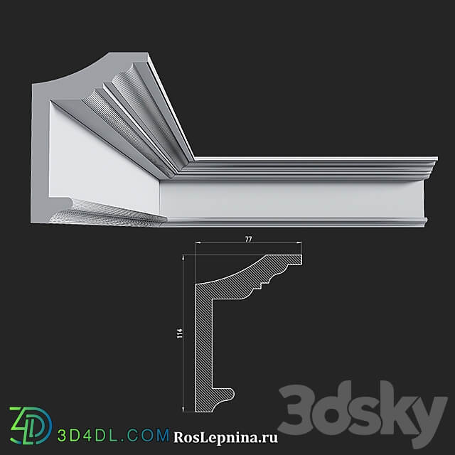 Cornice KG 104ET from RosLepnina 3D Models 3DSKY