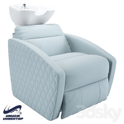 OM Hairdresser 39 s wash recliner Soho with stitching 3D Models 3DSKY 