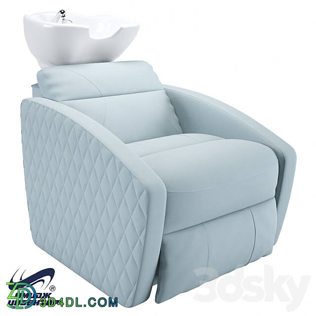 OM Hairdresser 39 s wash recliner Soho with stitching 3D Models 3DSKY