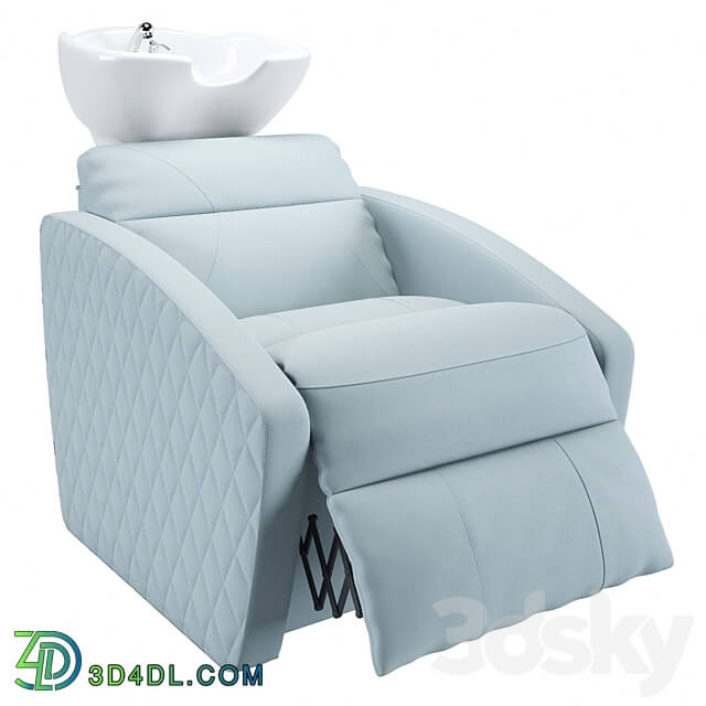 OM Hairdresser 39 s wash recliner Soho with stitching 3D Models 3DSKY