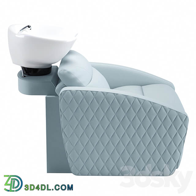 OM Hairdresser 39 s wash recliner Soho with stitching 3D Models 3DSKY