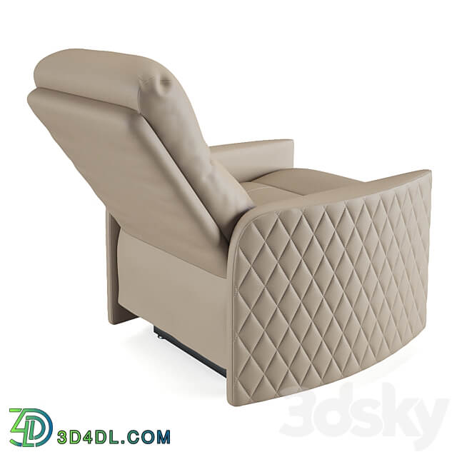 OM Armchair recliner Brighton with stitching 3D Models 3DSKY