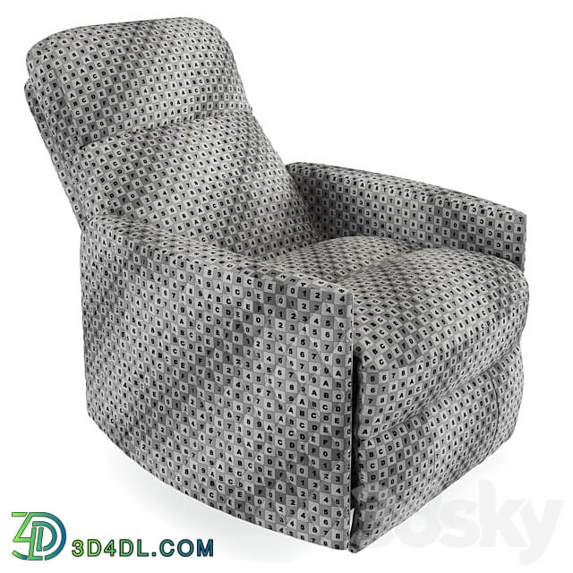 OM Armchair recliner Brighton with stitching 3D Models 3DSKY