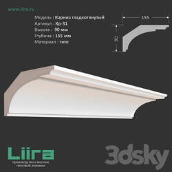 Smooth drawn cornice rod Кр 31 90Нх155 mm 3D Models 3DSKY 