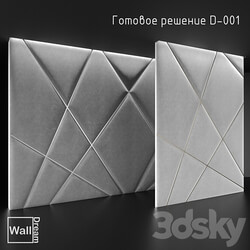 OM Soft panel headboard turnkey solution D 001 WallDream Other decorative objects 3D Models 3DSKY 