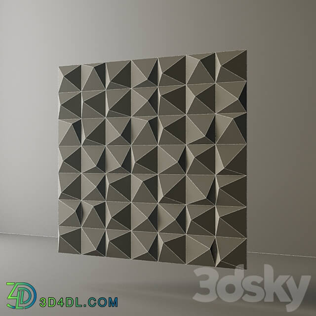 Gypsum 3d panel Art 1055 from ArtRelief 3D Models 3DSKY