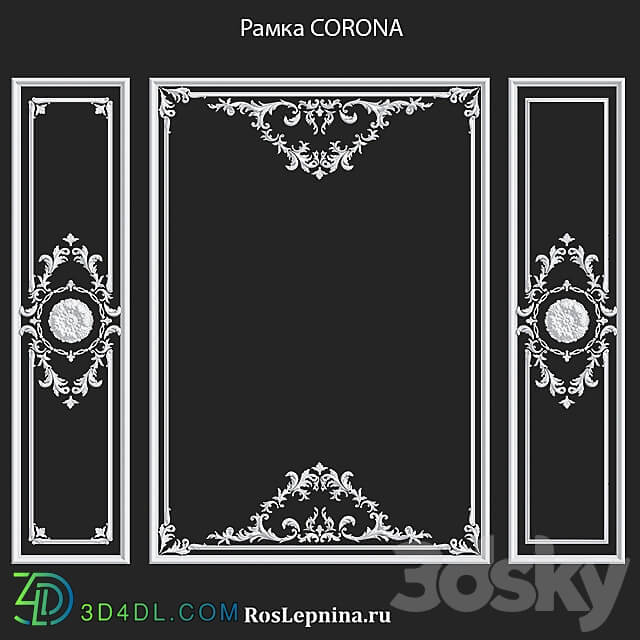 CORONA frame set by RosLepnina 3D Models 3DSKY