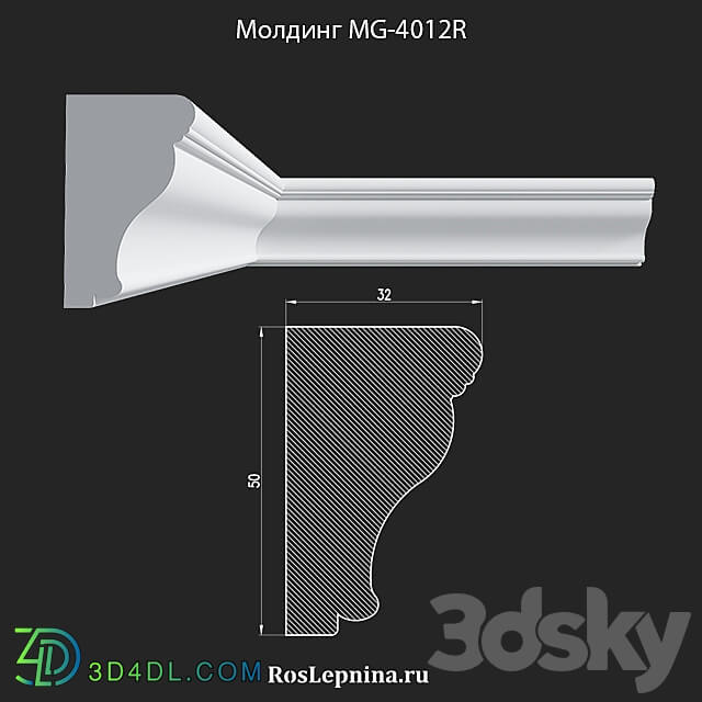 Molding MG 4012R from RosLepnina 3D Models 3DSKY