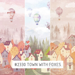Creativille Wallpapers 2330 Town with Foxes 3D Models 3DSKY 