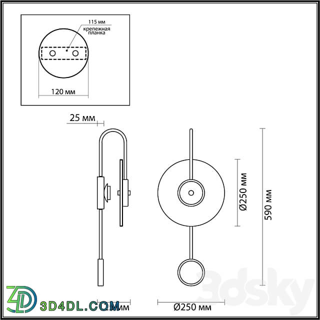 ODEON LIGHT 4312 5WL NAXOS 3D Models 3DSKY