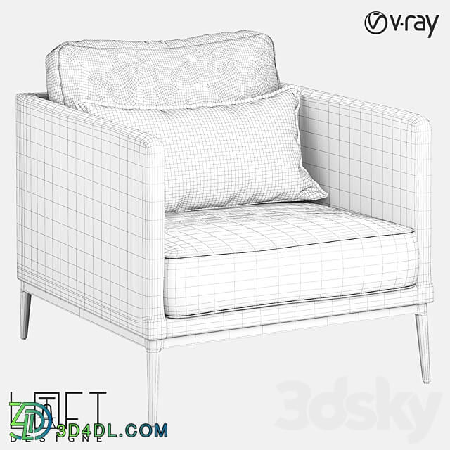 Armchair LoftDesigne 31860 model 3D Models 3DSKY