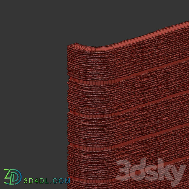 Craft fence ordinary section WAVE Fence 3D Models 3DSKY