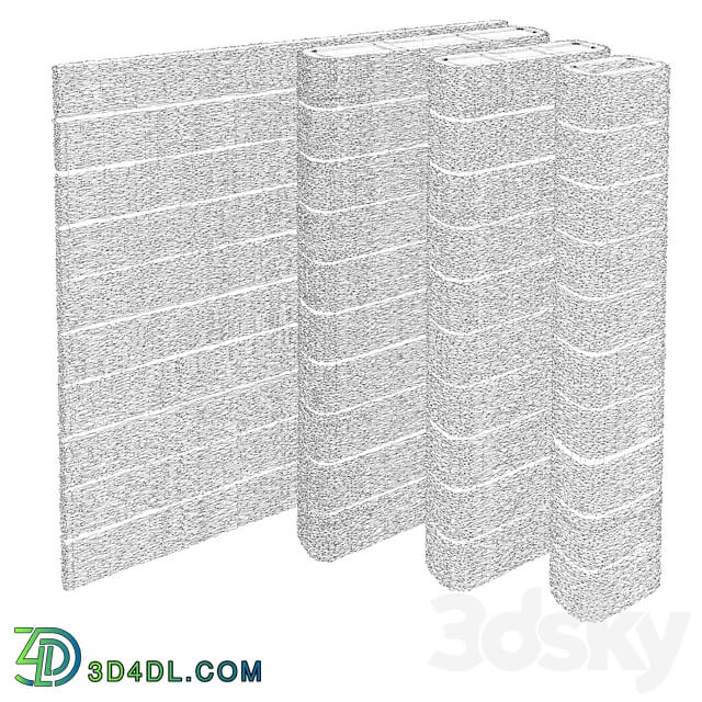 Craft fence columns and plank Fence 3D Models 3DSKY