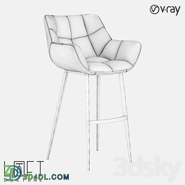 Bar stool LoftDesigne 30480 model 3D Models 3DSKY