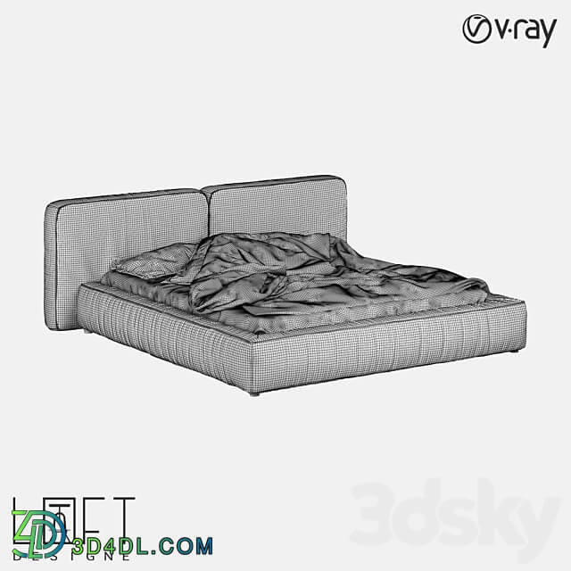 LoftDesigne 32007 model bed Bed 3D Models 3DSKY