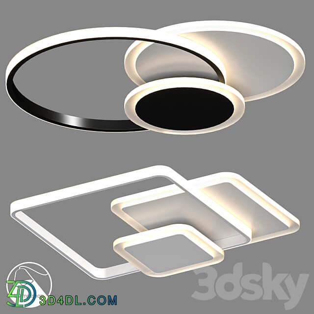 LampsShop.com PL3028 Chandelier Coupling Ceiling lamp 3D Models 3DSKY