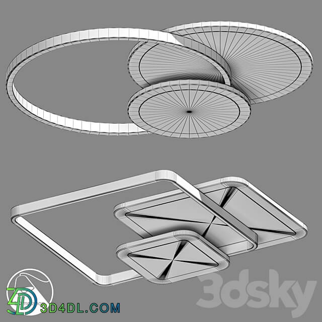 LampsShop.com PL3028 Chandelier Coupling Ceiling lamp 3D Models 3DSKY