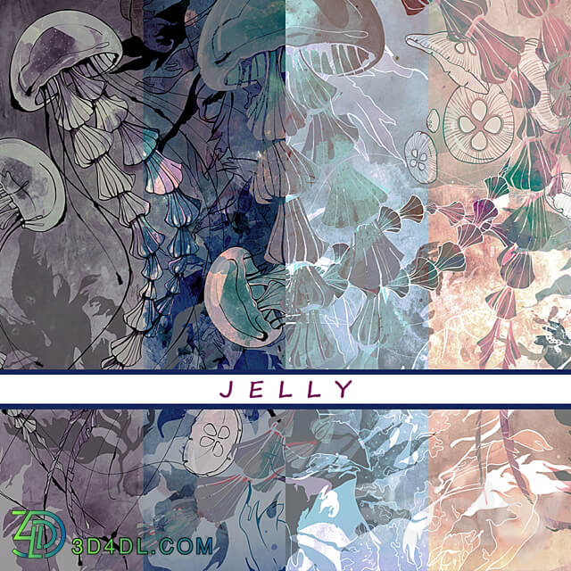 Designer wallpaper JELLY pack 2 3D Models 3DSKY