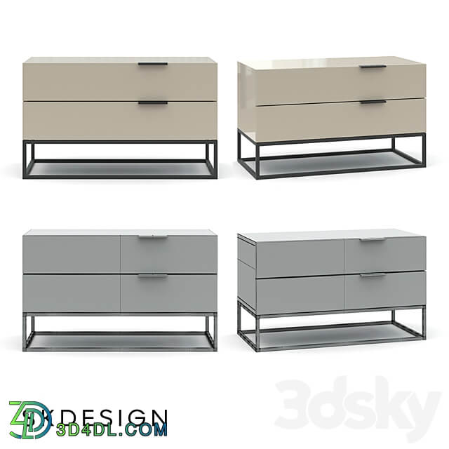 Bedside table Loft Sideboard Chest of drawer 3D Models 3DSKY