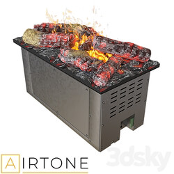 Steam Electric fireplace AIRTONE premium VEPO series with imitation of wood 500 3D Models 3DSKY 