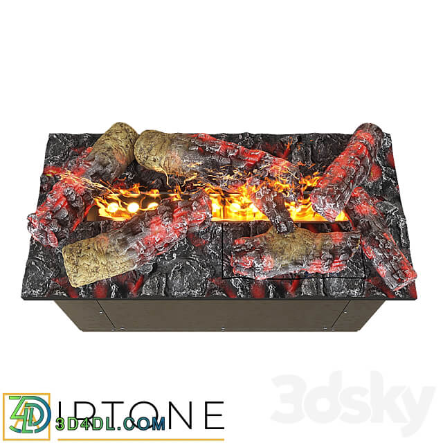 Steam Electric fireplace AIRTONE premium VEPO series with imitation of wood 500 3D Models 3DSKY