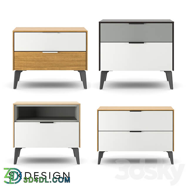 Olson bedside table Sideboard Chest of drawer 3D Models 3DSKY