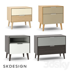 Olson bedside table with wooden legs Sideboard Chest of drawer 3D Models 3DSKY 