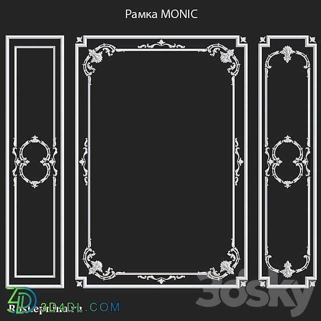 Set of MONIC frames by RosLepnina 3D Models 3DSKY