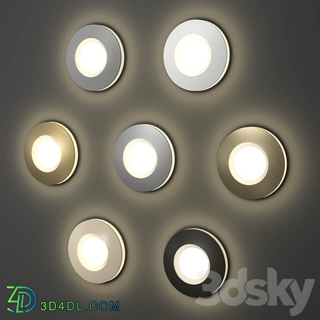 Round LED stair light Integrator Aura IT 703 3D Models 3DSKY