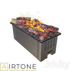 OM Steam Electric Fireplace AIRTONE premium VEPO series with wood imitation 600 3D Models 3DSKY 