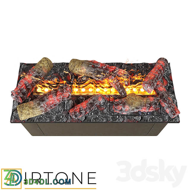 OM Steam Electric Fireplace AIRTONE premium VEPO series with wood imitation 600 3D Models 3DSKY