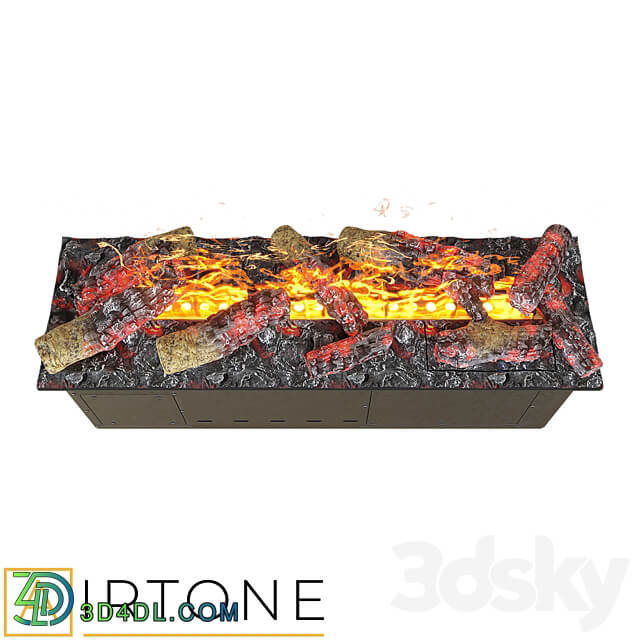 OM Steam Electric Fireplace AIRTONE premium VEPO series with imitation firewood 800 3D Models 3DSKY