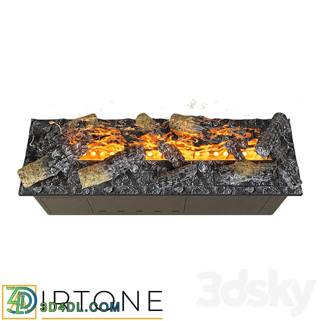 OM Steam Electric Fireplace AIRTONE premium VEPO series with imitation firewood 800 3D Models 3DSKY