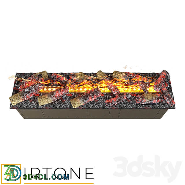 OM Steam Electric fireplace AIRTONE premium VEPO series with wood imitation 1000 3D Models 3DSKY